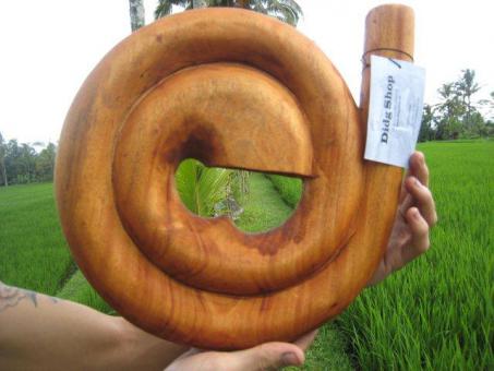 Spiralidoo Snail Didgeridoo Holz natur mit Tasche 